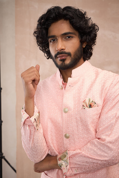 Inara Motif Nehru Jacket Set